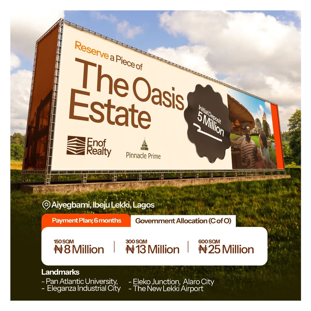 The Oasis Estate, Ibeju Lekki
